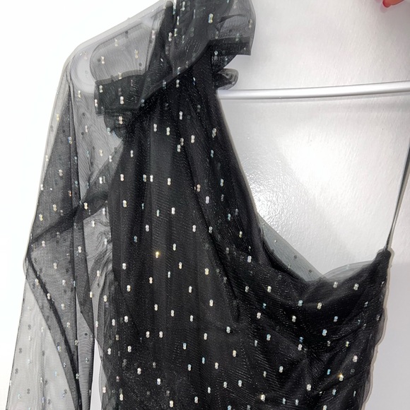 Rhinestone one shoulder dress - Picture 5 of 5